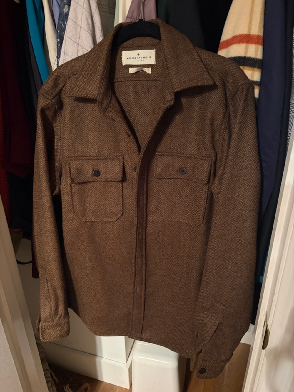 Imogene + Willie Brown Herringbone  Jacket